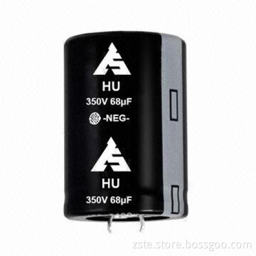 Snap-in aluminum electrolytic capacitor with long lifespan, 5000h, 350V, 68uf